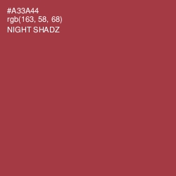 #A33A44 - Night Shadz Color Image